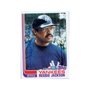 Reggie Jackson New York Yankees Autographed Signed 1982 Topps Chewing Gum Baseball 300 Auto Card (Brandon Steiner LOA) Amazon Cheap Online