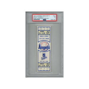 Reggie Jackson Los Angeles Angles 500th Home Run Ticket PSA 7 Near Mint Outlet Amazing Pice
