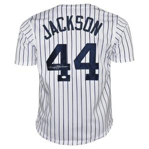 Reggie Jackson Signed New York Pinstripe Baseball Jersey (JSA) Discount 2025 Newest