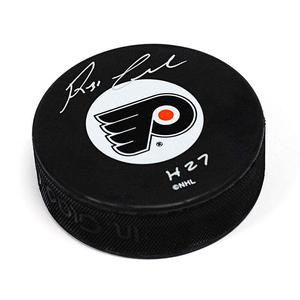 Reggie Leach Philadelphia Flyers Autographed Hockey Puck Countdown Package