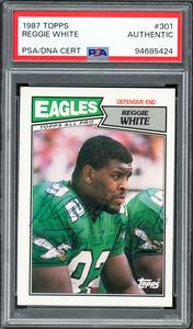 Reggie White Autographed 1987 Topps Rookie Card #301 Eagles PSA/DNA #94685424 Outlet For Sale