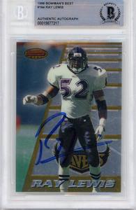 Ray Lewis Autographed 1996 Bowmans Best #164  Slabbed BAS 39918 Outlet Choice