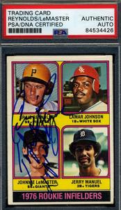 Reynolds Lemaster PSA DNA Coa Signed 1976 Topps Autograph Cheap Outlet Store