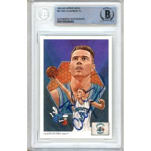 Rex Chapman Charlotte Hornets Signed 1991-92 Upper Deck Beckett Authentic Auto Slab For Nice Online