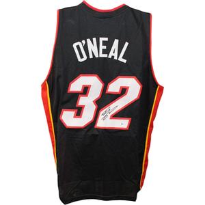 Shaquille O'neal Autographed Miami Heat Black Jersey Beckett 44558 Manchester Great Sale Cheap Online