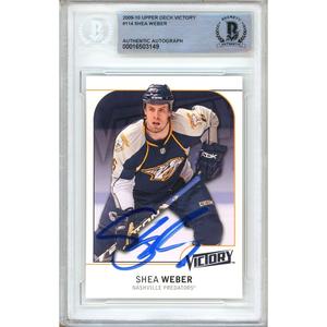 Shea Weber Nashville Predators Signed 2009-10 Upper Deck Victory Card Beckett Auth Auto Outlet Pices