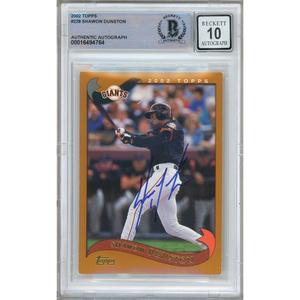 Shawon Dunston San Francisco Giants Signed 2002 Topps Card BGS Auto 10 Graded Slab Outlet Fashion Style