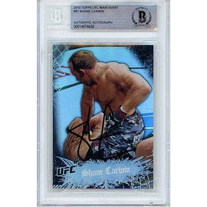 Shane Carwin Signed 2010 Topps UFC Main Event MMA Trading Card Beckett Auth Auto Slab Discount Wholesale