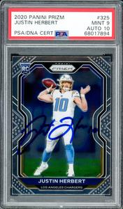 Justin Herbert 2020 Panini Prizm RC Chargers PSA 9 Gem 10 Auto PSA/DNA Cheap Sale Comfortable
