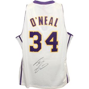 Shaq O'neal Signed Los Angeles Lakers M&N Jersey Beckett 43089 Free Shipping Eastbay