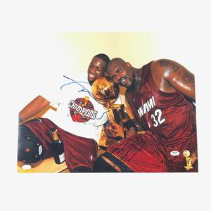 Shaquille O'Neal Dwyane Wade signed 16x20 PSA/DNA Miami Heat Autographed Free Shipping Footlocker Finishline
