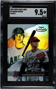 Shohei Ohtani 2020 Topps Gold Label Class 1 Card #3- SGC Graded 9.5 Mint Cheap Sale 100% Guaranteed