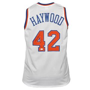 Spencer Haywood Signed with HOF New York White Basketball Jersey (JSA) Free Shipping Cheap Real