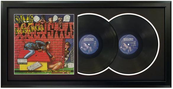 Snoop Dogg Doggystyle Genuine Double Vinyl Records & Cover Professionally Framed 17.5 x 34.5 Wall Display with a Black Mat Marketable Online