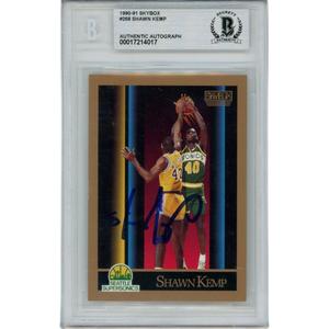 Shawn Kemp Autographed 1990 Skybox #268 Slabbed Trading Card Beckett 49358 Free Shipping Best Pices