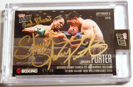 SHAWN PORTER SIGNED TOPPS NOW WBC CARD GVP4A def DANNY GARCIA BARCLAYS 2018 AUTO Discount Authentic Online