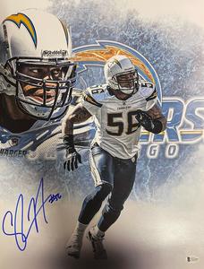 Shawne Merriman signed San Diego Chargers 16x20 Photo #56- Beckett/BAS Witnessed Cheap Pice Wholesale