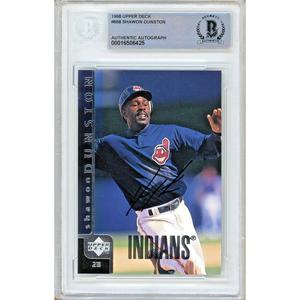 Shawon Dunston Cleveland Indians Signed 1998 Upper Deck Card Beckett Authentic Auto Slab Cheap With Credit Card