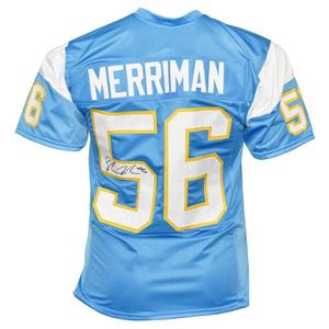 Shawne Merriman Signed Los Angeles Light Blue Football Jersey (JSA) Genuine Cheap Pice