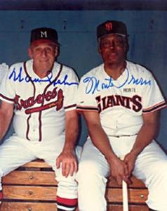 Spahn / Irvin Autographed Braves / Giants Baseball 8x10 Photo Discount Inexpensive