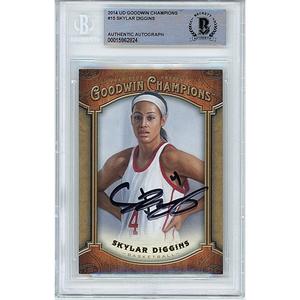 Skylar Diggins Seattle Storm Signed 2014 Goodwin Champions Card Beckett Auth Auto Slab 100% Authentic
