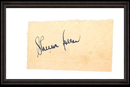 Sherm Lollar Chicago White Sox Signed Cut On 3 x 5 Index Card in a Black Frame (JSA) Sale Best Pices