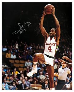 Sidney Moncrief Signed Bucks White Jersey Action 16x20 Photo w/HOF'19 - (SS COA) Good Selling Online