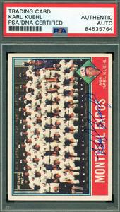Karl Kuehl PSA DNA Coa Signed 1976 Topps Team Autograph Discount Sast