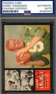 Sonny Jurgensen PSA DNA Vintage Signed 1962 Topps Autograph Cheap Pice Original