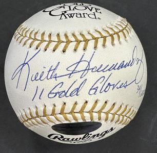 Keith Hernandez Signed Mlb Gold Glove Baseball 11 Gold Gloves Auto Mets Steiner Enjoy Online