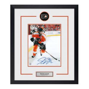Simon Gagne Autographed Philadelphia Flyers Puck Logo 23x27 Frame Clearance Eastbay