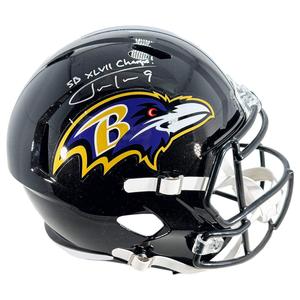 Justin Tucker Signed SB XLVII Champs! Inscription Baltimore Ravens Speed Full-Si Clearance Official Site