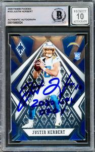 Justin Herbert 2020 Phoenix RC Gem 10 Auto Card 2020 NFL OROY Beckett Latest Collections Sale Online