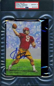 Sonny Jurgensen Gem Mint 10 PSA DNA Slabbed Signed Goal Line Art Card Autograph Buy Cheap New