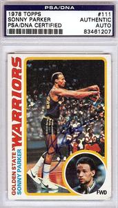 Sonny Parker Autographed Signed 1978 Topps Card #111 Warriors PSA/DNA #83461207 Clearance Clearance Store