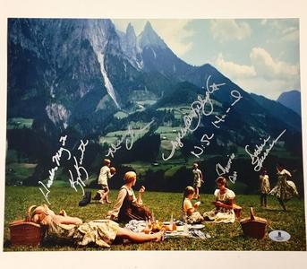 SOUND OF MUSIC Cast Signed 11x14 Photo (7) Autographs  Beckett BAS COA LOA Clearance Find Great