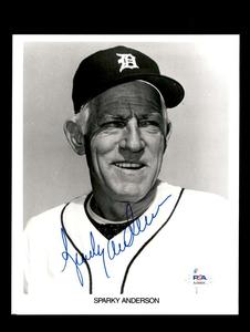 Sparky Anderson PSA DNA Coa Signed 8x10 Photo Tigers Autograph 4 Big Sale Sale Online