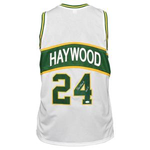 Spencer Haywood Signed HOF 15 Inscription Seattle White Basketball Jersey (JSA) Buy Cheap Fashion Style