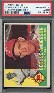 Sparky Anderson PSA DNA Signed 1960 Topps Autograph Cheap Sale Low Pice