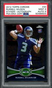 Russell Wilson Autographed Signed 2012 Topps Chrome RC PSA 9 Auto 9 50466503 Explore