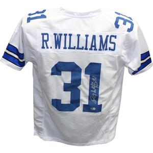 Roy Williams Autographed/Signed Pro Style White Jersey Beckett 42798 Discount In China