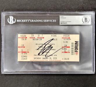 Ryan Bader autograph signed 1/26/19 Bellator Fight Ticket vs Fedor  BAS Beckett Cheapest Pice