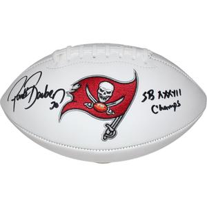 Ronde Barber Signed Tampa Bay Buccaneers White Logo Football BAS 42546 Clearance Manchester Great Sale