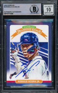 Ronald Acuna Jr. 2020 Donruss Diamond Kings Card Braves Gem 10 Auto Beckett Eastbay Cheap Online