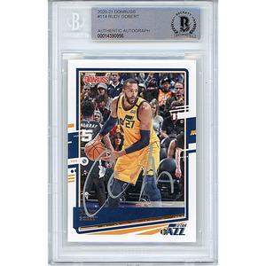 Rudy Gobert Signed Utah Jazz 2020-2021 Donruss Basketball Trading Card Beckett Slab Cheap In China