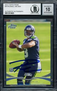 RUSSELL WILSON AUTOGRAPHED 2012 TOPPS PRIME ROOKIE CARD GEM 10 AUTO BECKETT Buy Cheap Limited Edition