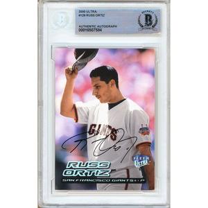 Russ Ortiz San Francisco Giants Signed 2000 Fleer Ultra Card Beckett Authentic Auto Slab Outlet Marketable