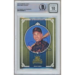 Omar Vizquel San Francisco Giants Signed 2005 Diamond Kings Card BGS Auto 10 Graded Clearance Wiki