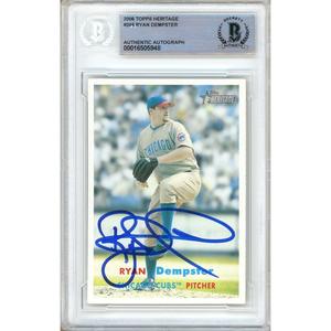 Ryan Dempster Chicago Cubs Signed 2006 Topps Heritage Card Beckett Authentic Auto Slab Best Place To Buy Online