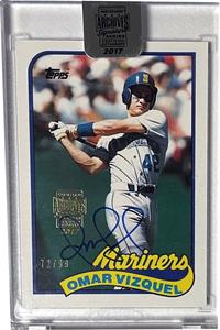 Omar Vizquel signed 2017 Topps Archives Signature On Card Auto /99- Sealed Cheap Sale Websites